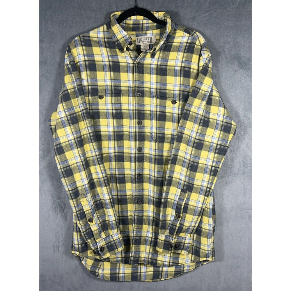 Duluth Trading Co Men's Free Swinging' Slim/Trim Flannel Shirt Mens Large Tall
